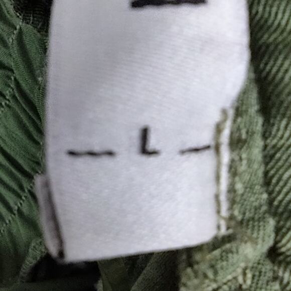 Grace Karin Cropped High Waisted Cropped Paper Bag Pants Size L Khaki Green - Picture 5 of 15